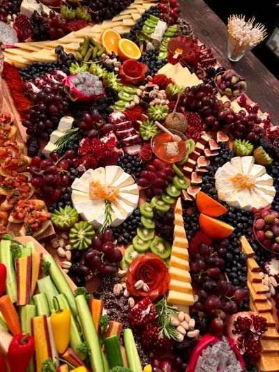 Beautiful grazing table arrangement
