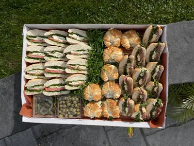 Assortment of mixed sandwiches